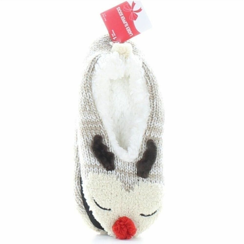 NWT Rudolph Ladies Slipper Socks